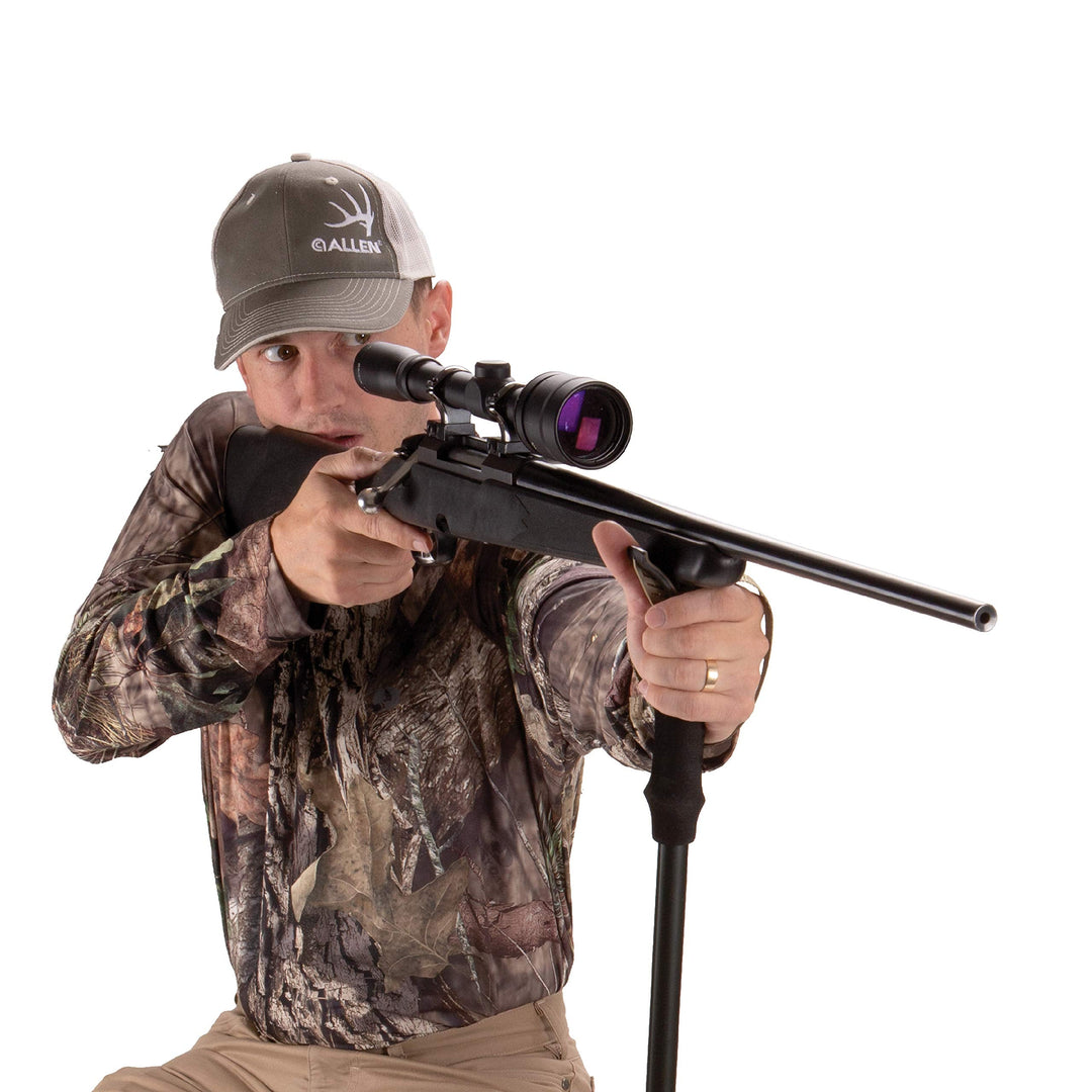 Barronett Ground Gobbler Low Profile Hunting Chair and Allen Shooting Stick - Versatile 300lb Capacity and Adjustable Height Hunting Accessories