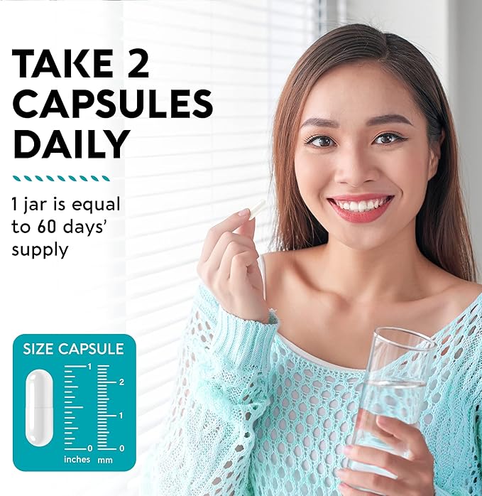 NAC Supplement | Selenium | B6 | B12 - Antioxidant, Immune Support - N Acetyl Cysteine 600 mg per Capsule, 1200 mg per Serving - Made in USA - Non-GMO, Gluten-Free, Vegan - 120 caps, 2 Month Supply