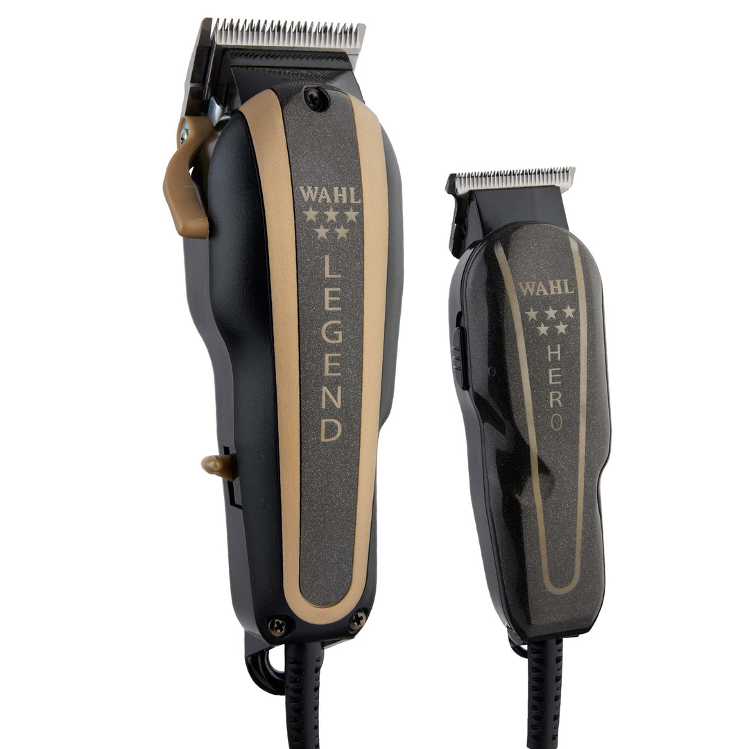 Wahl Professional Barber Combo Includes Legend Clipper and Hero Trimmer Elite Hair Grooming Duo