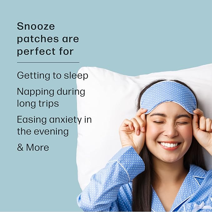 6 Pack Snooze Melatonin Sleep Patches – Wearable, No Latex, Easy to Use – Supports Natural Sleep