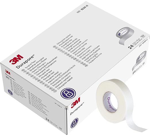 3M™ Durapore™ Surgical Tape 1538-0, 1/2 inch x 10 yard (1,25cm x 9,1m), 24 Rolls/Box