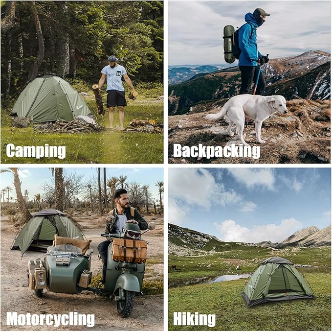 ShinHye Backpacking Tent for Camping, 1/2 Person Ultralight Backpacking Tent Easy Setup Tents Waterproof Lightweight Hiking Tents for Backpacking