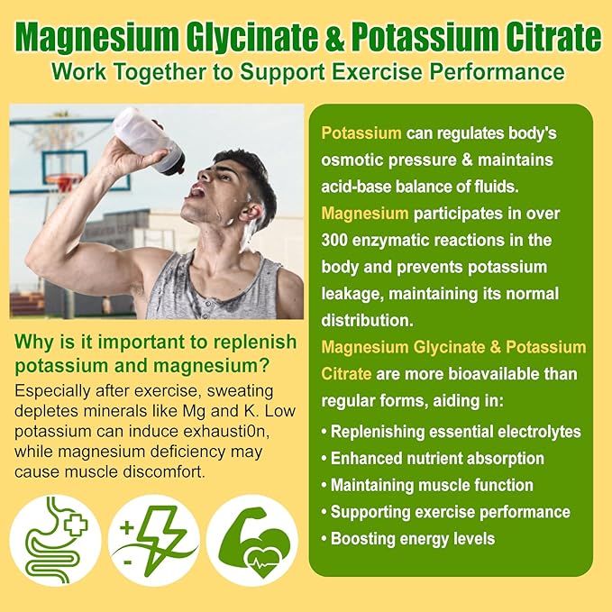 Potassium Supplement Gummies for Adults: Potassium Citrate 99 mg - Potassium Magnesium Supplement for Muscle, Electrolyte, Energy