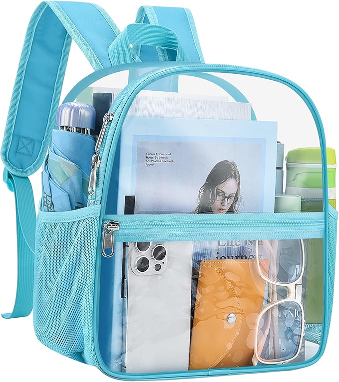 USPECLARE Clear Backpack for Stadium Approved 12×6×12, Water proof Clear Bag for Stadium Events and Concert Work Sport Event