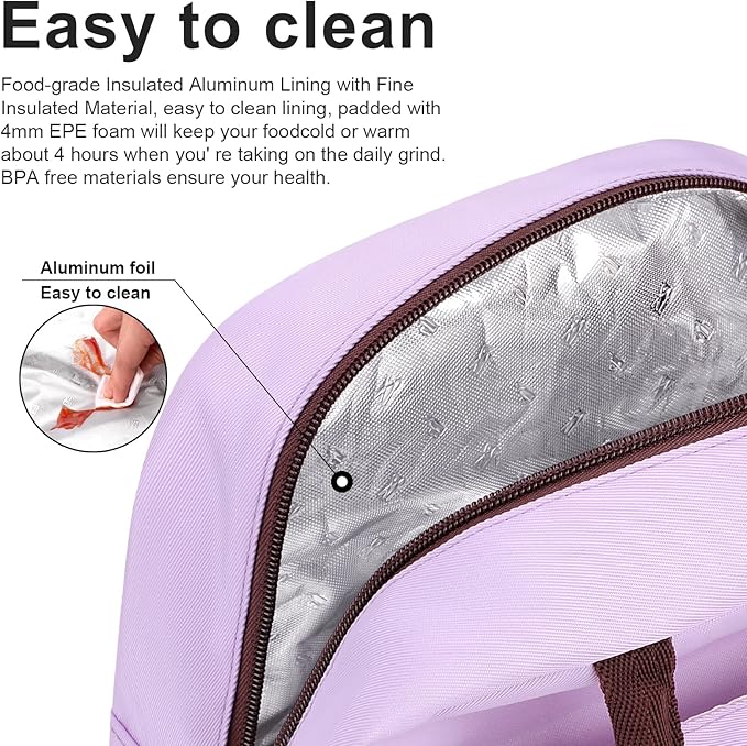 BALORAY Lunch Bag for Women Men Insulated Lunch Box for Adult Reusable Lunch Tote Bag for Work, Picnic or Travel