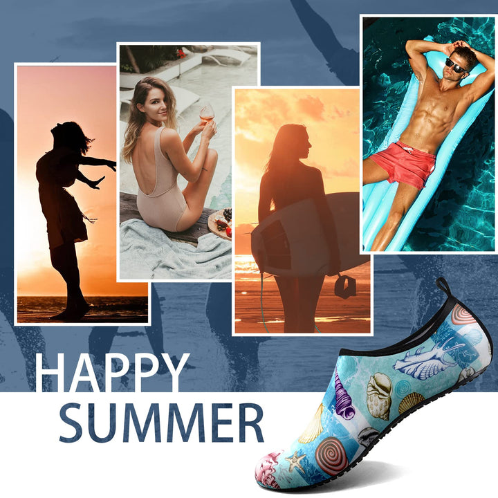 Water Shoes Quick-Dry Aqua Socks Thicker Sole Swim Beach Yoga Wear Sport Camping Accessories Gear Pool Park for Women Men Adult