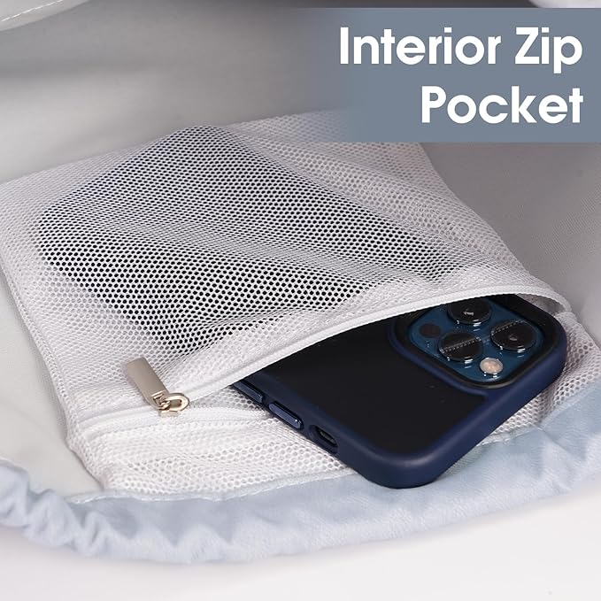 WANDF Drawstring Backpack Sports Gym Bag with Shoulder Pads Water Resistant String Cinch Bag for Women Men (Black Gradient)