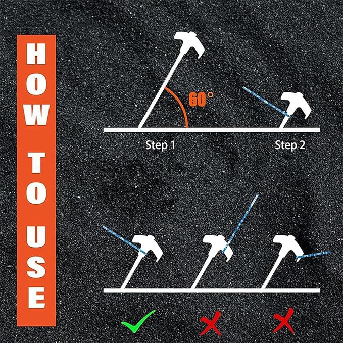 4PCS 8" Screw in Tent Stakes, Tent Stakes Heavy Duty, Ground Anchors Screw in with 1 Hex Head Driver, Metal Threaded Tent Spikes, Tent Pegs Camping Stakes for Outdoor Camping Garden Inflatable