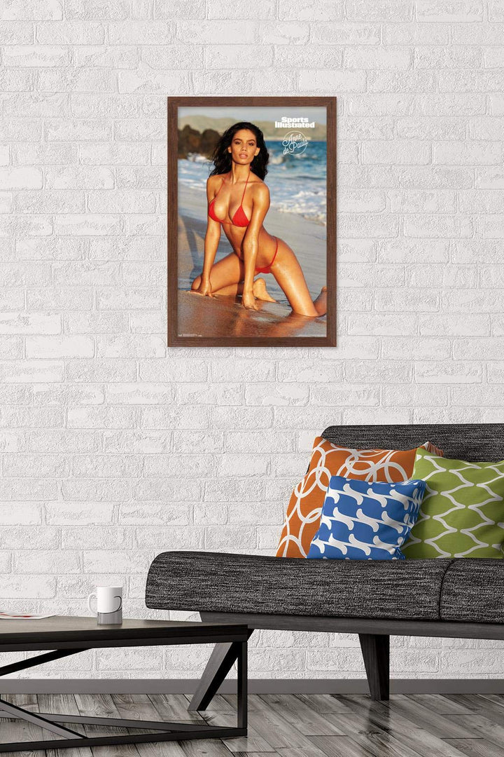 Trends International Sports Illustrated: Swimsuit Edition-Anne De Paula 18 Wall Poster, 14.725" x 22.375", Mahogany Framed Version