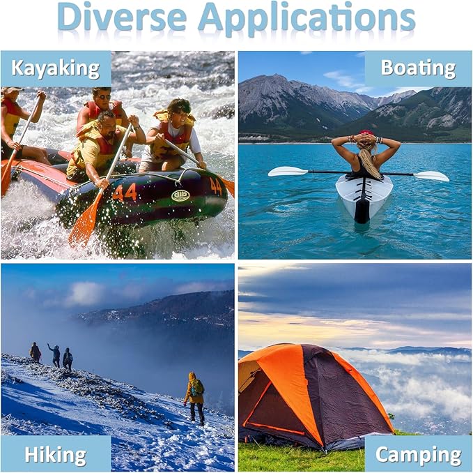 2-pack 30D Nylon Waterproof Dry Bag-Portable Storage Sack for Kayaking, Hiking and Rafting-Roll Top Closure-Float on Water(5L/20L,Blue)