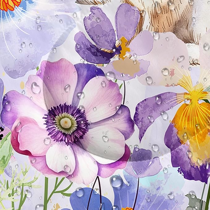 AILONEN Kids Floral Cat Camping Sleeping Bags,Lightweight & Waterproof,3 Season Warm & Cool Weather,Kawaii Kitten Sleeping Bags for Girls Adults,Travelling,Outdoors