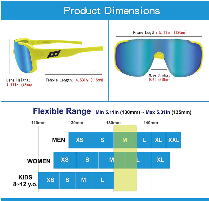 XII WY Kids Sunglasses Polarized UV Protection Flexible Rubber Glasses Shades for Boys Girls