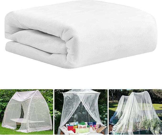 39x10Ft Mosquito Netting Garden Mesh Netting, Bug Insect Mosquito Fly Bird Net, Animals Barrier Protection Net, White 3x12 m