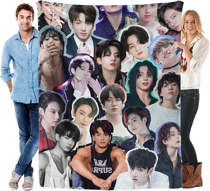 Blanket 40"X50" Soft and Comfortable Warm Fleece Throw Full Picture of Idol Group Blankets