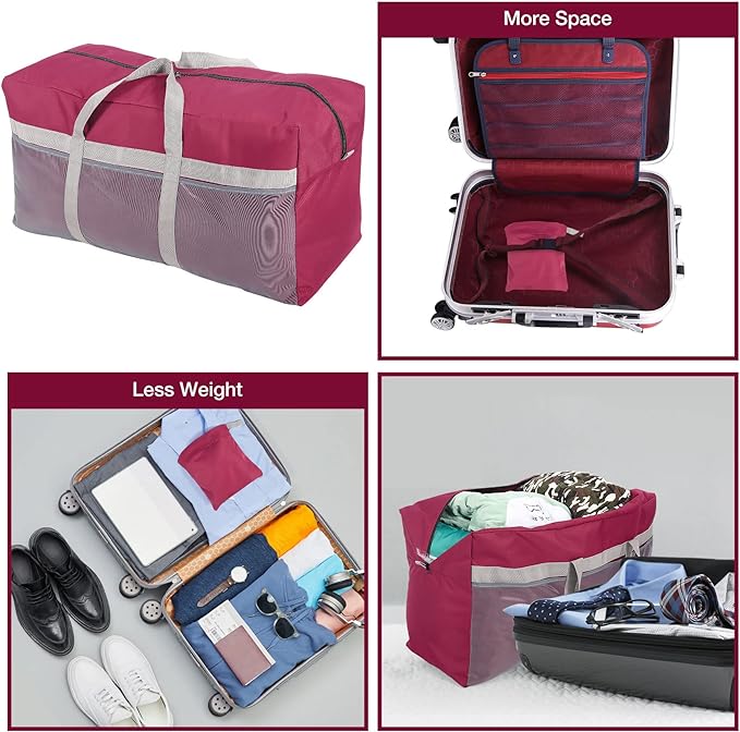 REDCAMP Foldable Travel Bag, Large Sports Bag, 75L/96L/100L, Lightweight Waterproof Tote Bag