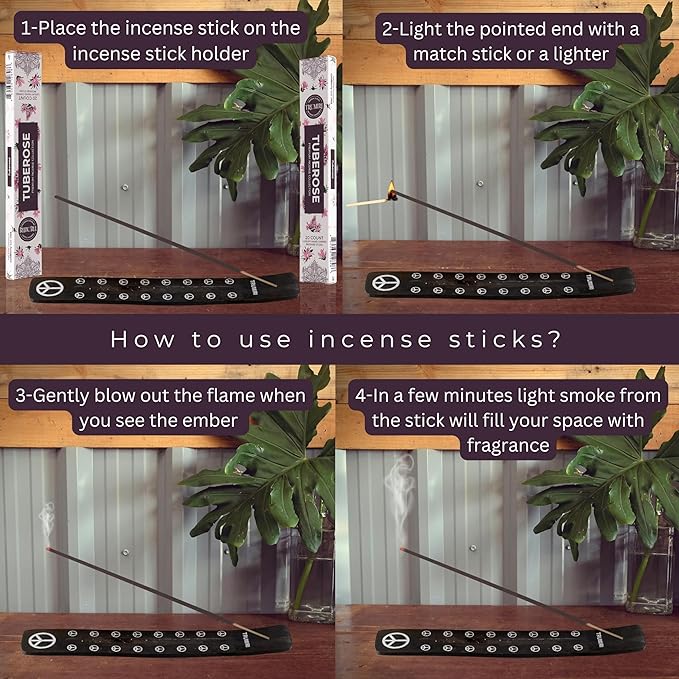 Tuberose Incense Sticks - Total 40 Insence-Sticks - Dual Pack of 20 Insense - Inciensos - Inscents - Natural Non Toxic Ingredients - Incents - Incence - Inscense - Insents