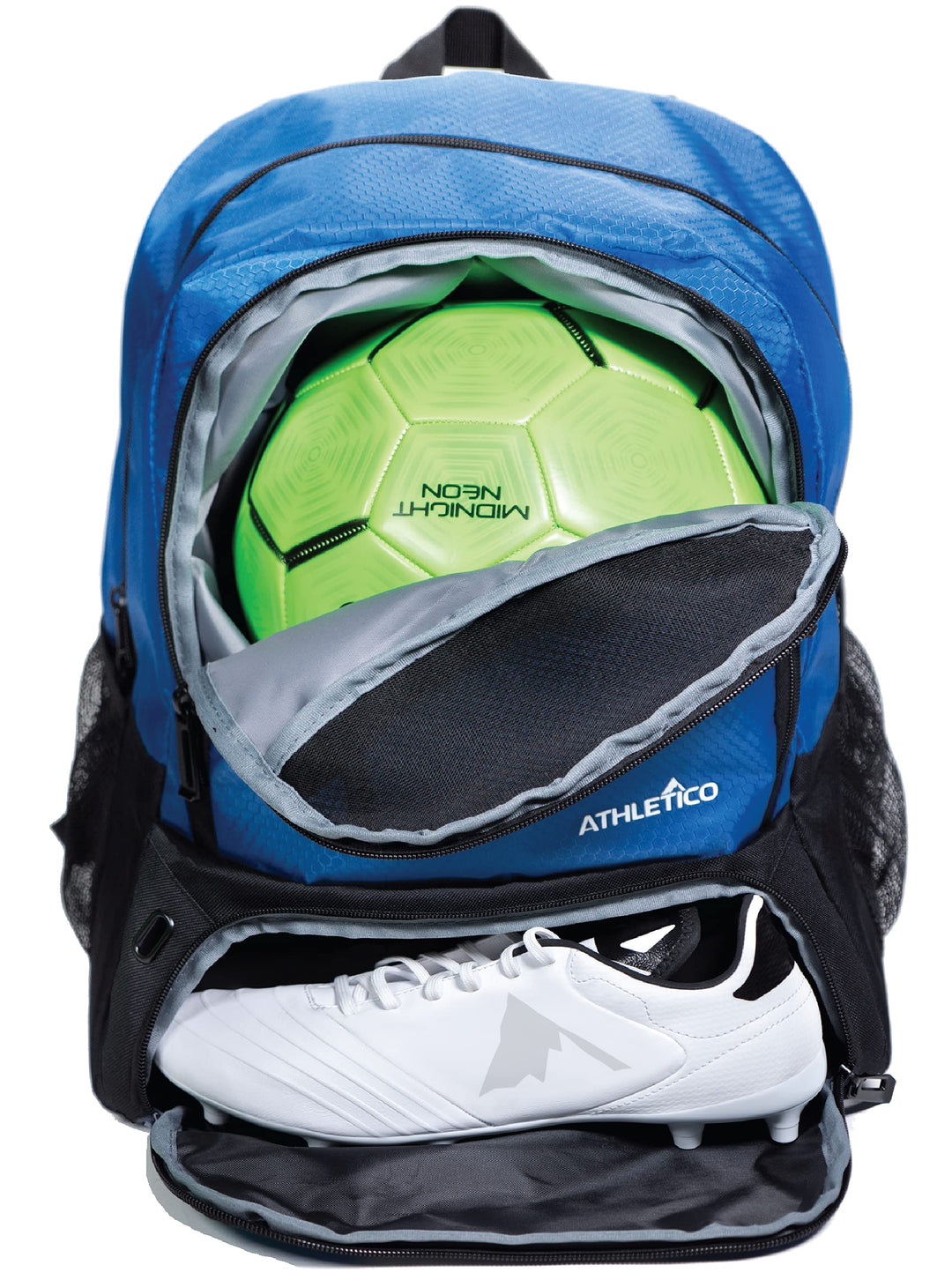 Athletico Youth Soccer Bag - Soccer Backpack & Bags for Basketball, Volleyball & Football | Includes Separate Cleat and Ball Compartment (Black)