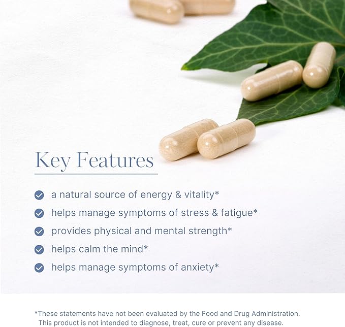 AKSHAR Ayurveda - Ashwagandha Capsules with Ashwagandha Root Extract and Powder - Adaptogenic Herbal Support - Vegan Cruelty-Free Ashwagandha Supplements (60 Count)