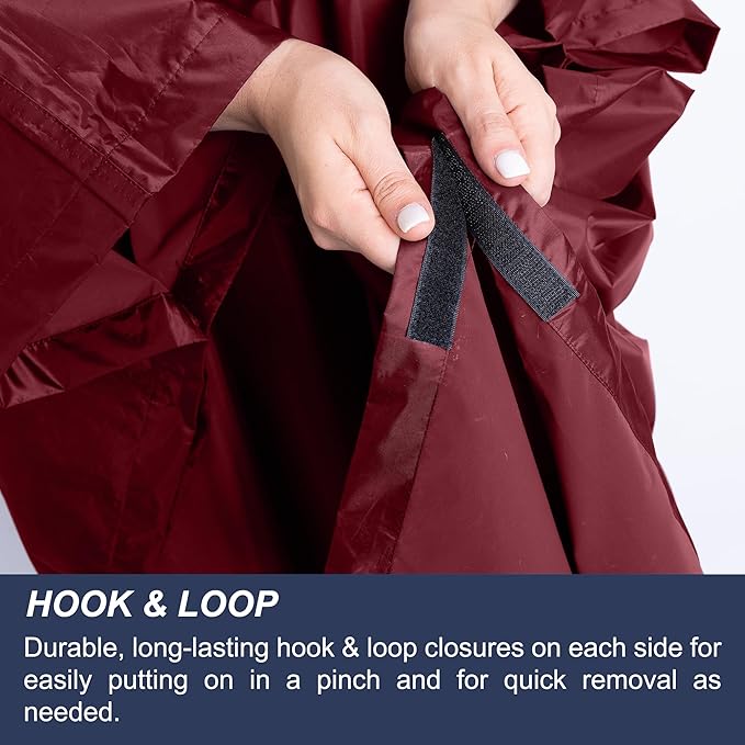 Heavy Duty Rain Poncho for Backpacking, Waterproof Lightweight for Adults, Military, Emergency, Camping, Men, Women