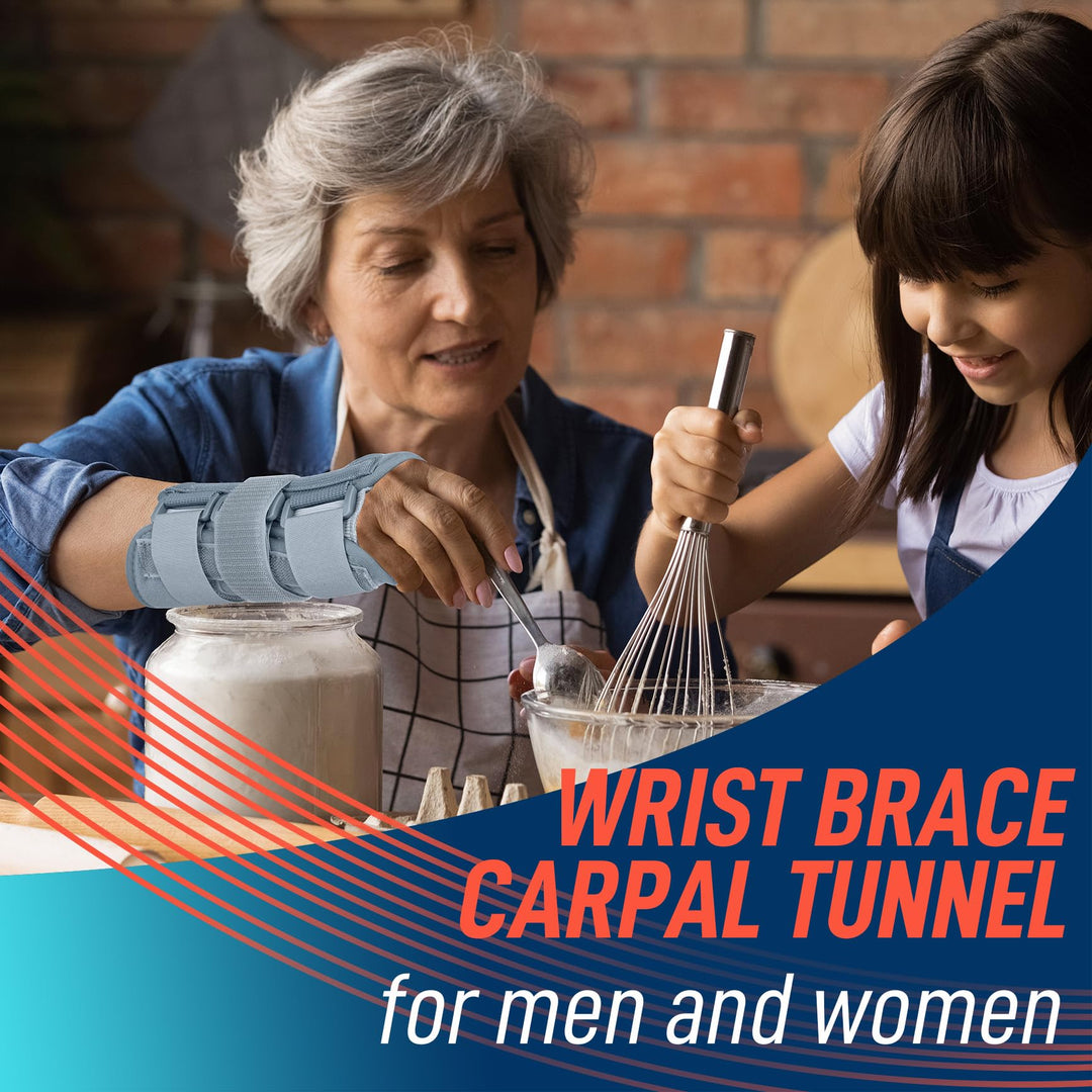 FEATOL Wrist Brace for Sprained Wrist Kids, Wrist Support Brace Sleeping with Metal Splints Right Hand, X/Small for Kid, Women and Men, Adjustable Arm Hand Support for Sprained Tendonitis, Arthritis, Injuries, Wrist Pain