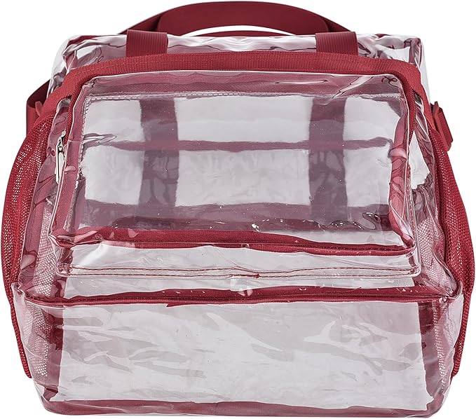 USPECLARE Clear Tote Stadium Approved, Security Travel & Gym Clear Bag for Work Sports Games Concerts