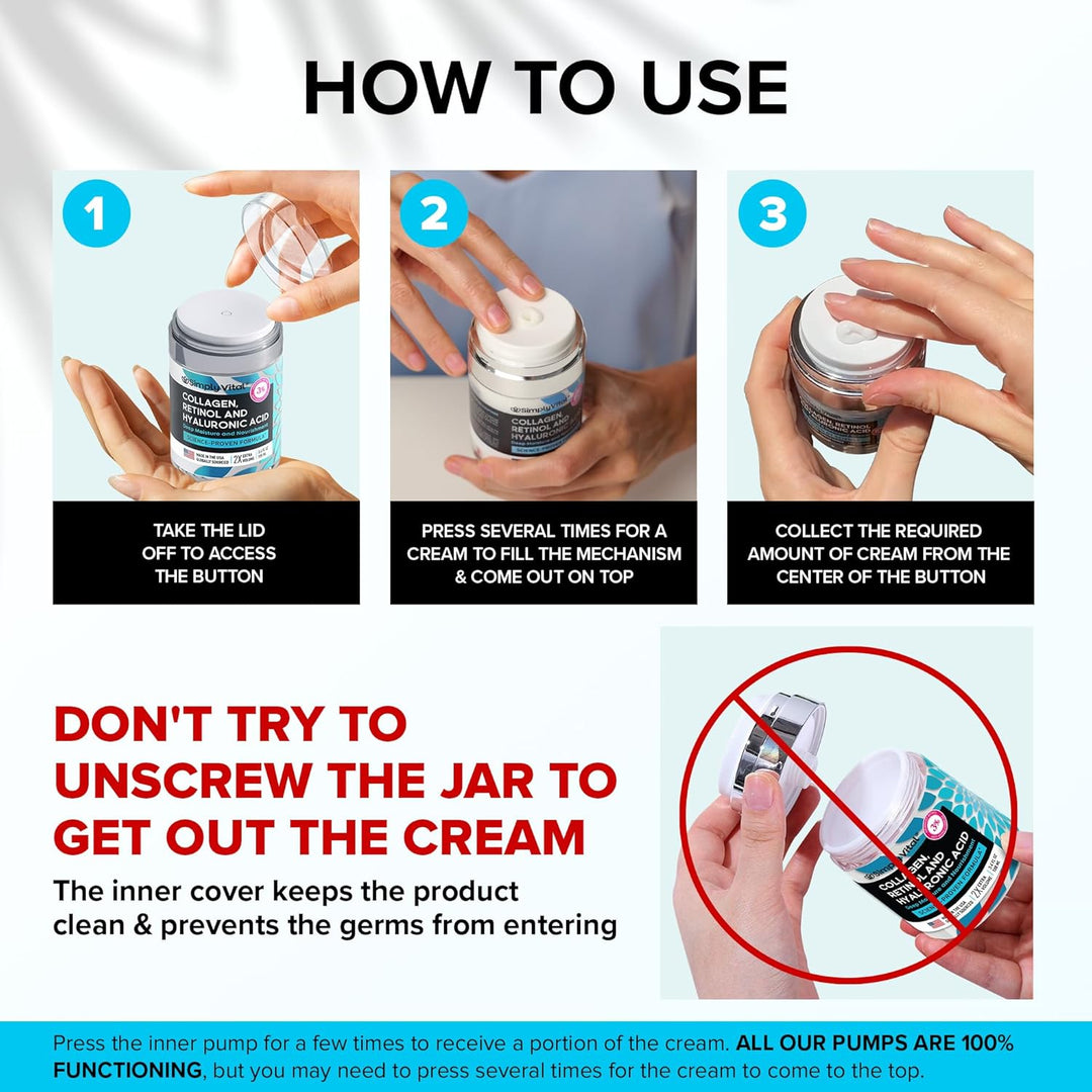 Anti-Aging Collagen & Retinol Cream | Firming Moisturizer for Face & Neck - 1.7 fl. oz.
