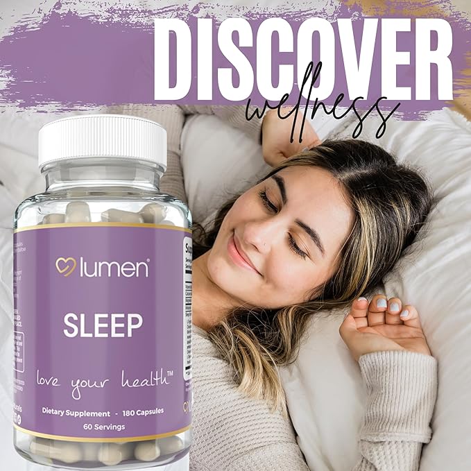 Natural Sleep for Adults – Herbal Supplement with Melatonin, Valerian Root, Magnesium - Deep Sleep Support to Promote Calm Deep Sleeping for Better Rest (180 Count)