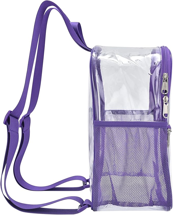 USPECLARE Clear Backpack Stadium Approved 12X11x6, Waterproof Clear Bag Stadium Backpack for Concert Work Sport Event