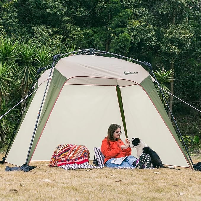 Sunwall for Instant Camping Canopy Shade Tent 8.2' X 8.2', Detachable Flap Sun Shade Side Wall Accessory to Block Sun, Wind, and Rain, 2 Pack Sidewall Only(Beige-2 pcs)