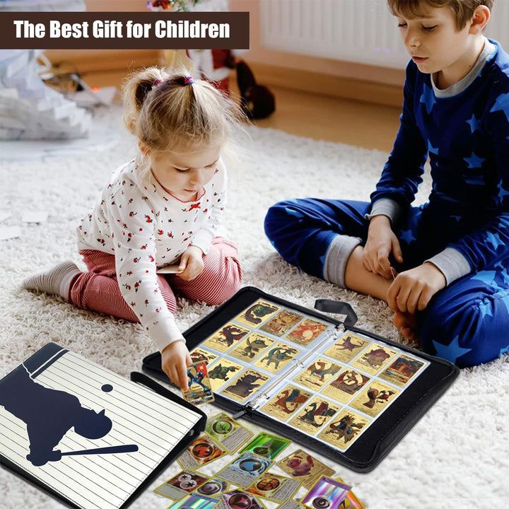 Zxojd Card Binder 720 Pockets, Trading Card Binder with Sleeves, Baseball Card Binder, Trading Card Albums Sports Card Binder Collectible Fits 720 Cards with 40 Removable Sleeves (Blue)