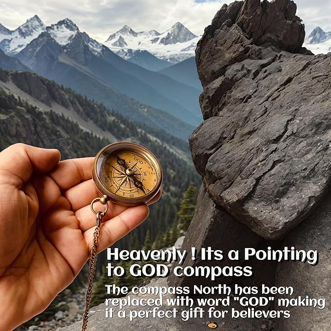 Inspiration Gift for Men Women Engraved Compass - Go Confidently - Thoreau Quote, You're Awesome Employee, Coworker Meaningful Gift for him her