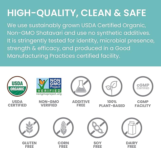 Himalaya Organic Shatavari for PMS, Menstrual Cramp Relief, Menopause Support, and Women's Health, 1,300 mg, 60 Caplets, 1 Month Supply