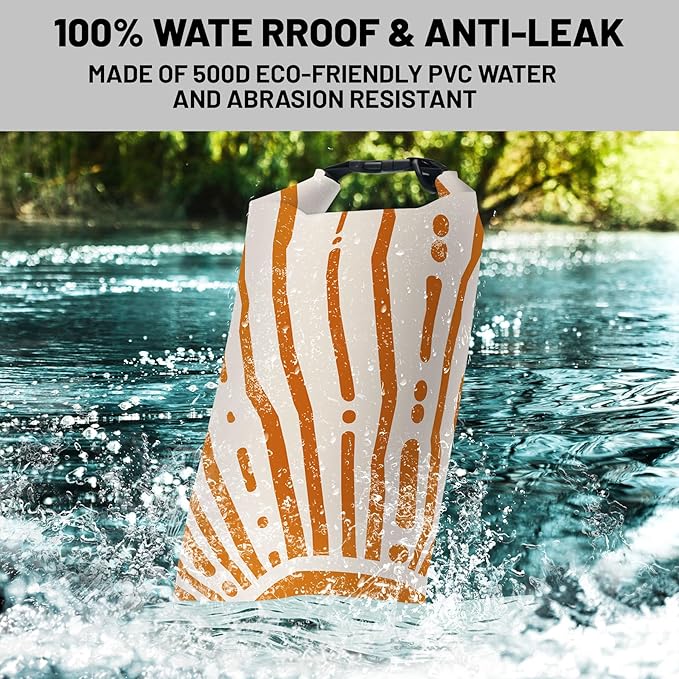 Waterproof Dry Bag,Roll Top Modern Yellow Sunburst Sunrise Waterproof Backpack 5L/10L/20L Floating and Lightweight Bags for Kayaking, Boating, Fishing, Swimming and Camping with Waterproof Phone Case