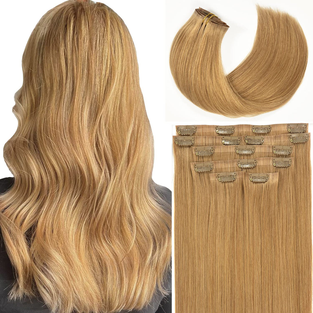 Lacer Hair 20 Inch Glam Seamless Hair Extensions Clip In Human Hair With Invisible Thin Pu Skin Weft Remy Natural Hair Extension