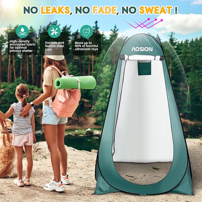 AOSION Privacy Shower Tent,Pop Up Changing Tent,Camp Bathroom Changing Dressing Room,Sun Sunshade Canopy Outdoor Rain Shelter for Camping Hiking Beach Picnic Fishing.