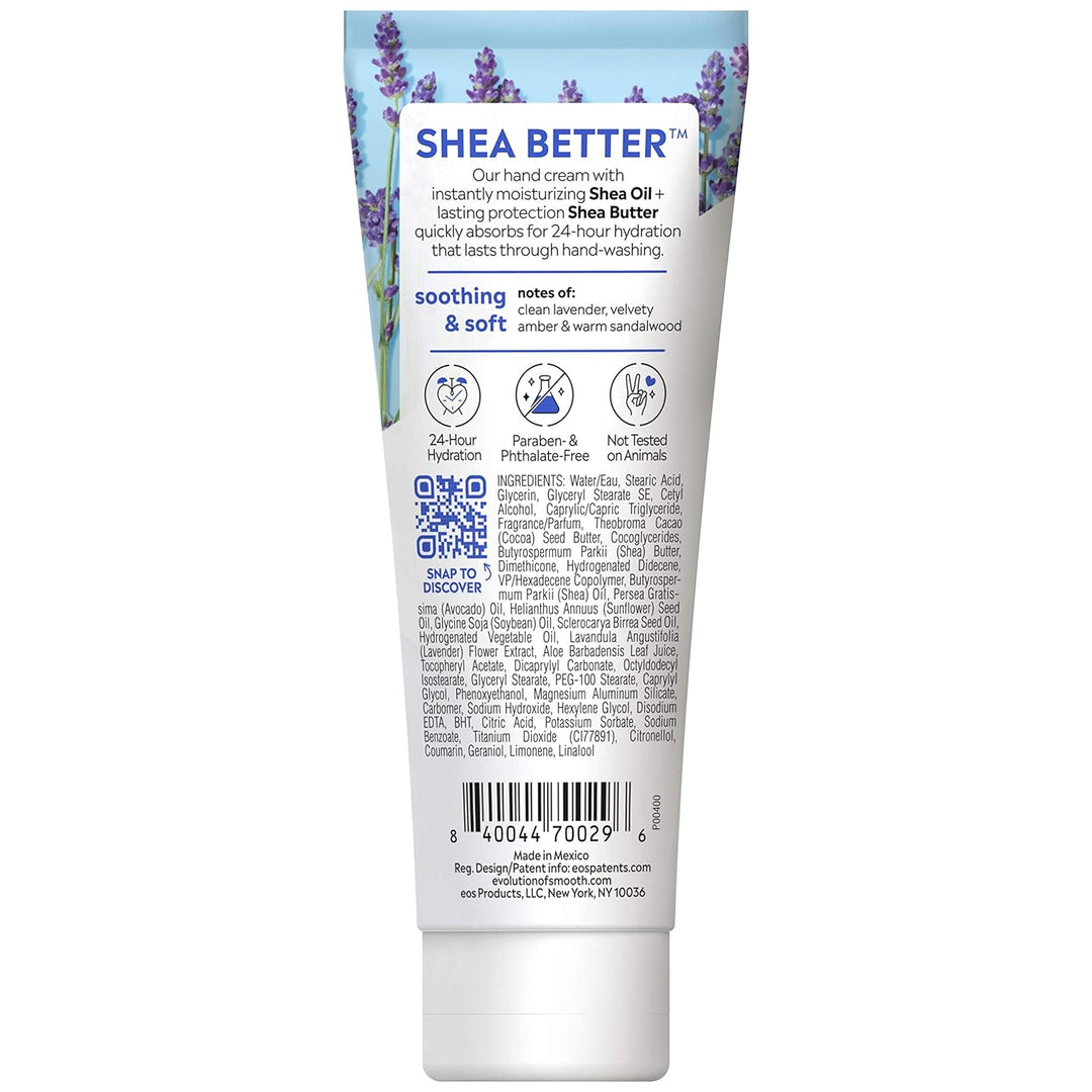 EOS Shea Better Hand Cream – Coconut Lotion for Instant Hydration | 2.5 oz (Pack of 2)