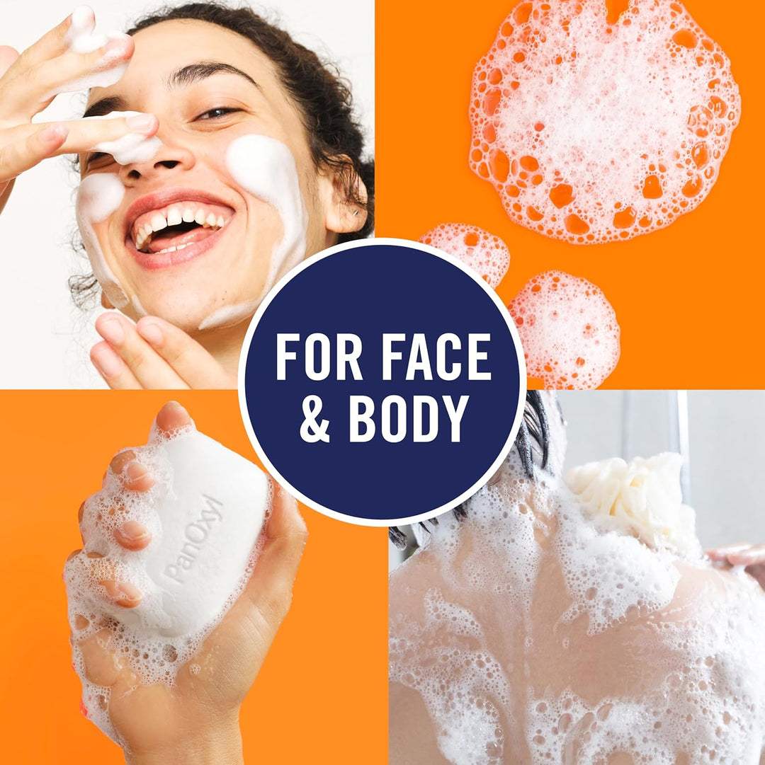 PanOxyl Acne Treatment Bar | 10% Benzoyl Peroxide | Vegan Soap for Acne-Prone Skin | 4 oz
