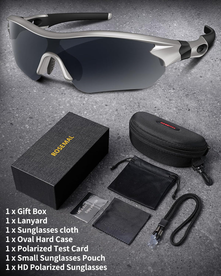 Polarized Sports Sunglasses for Men Women Youth Baseball Running Fishing Tennis Golf Cycling Driving Motor TAC UV400 TR90