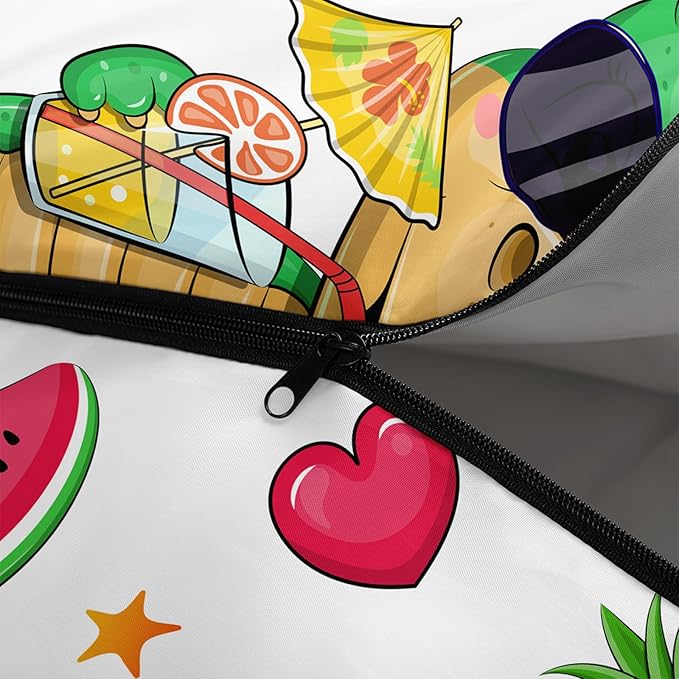 AILONEN Cartoon Fox Camping Sleeping Bag for Boys Girls Adults,Lightweight & Waterproof,3 Season Warm & Cold Weather,Portable,Kawaii Fox Printed Sleeping Bag,Traveling,Camping,Hiking