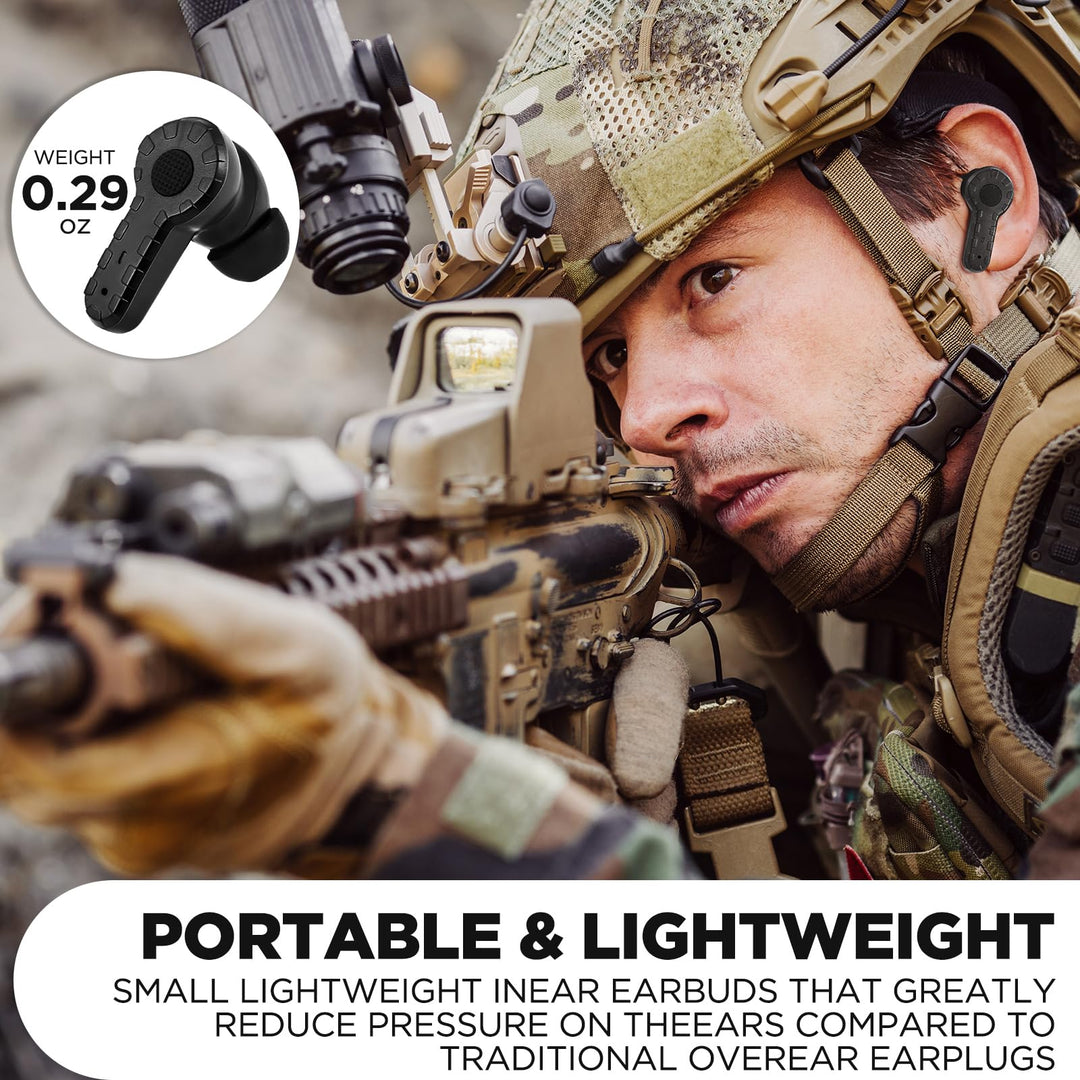 ARM NEXT Electronic Bluetooth Sound Suppression Ear Hearing Protection, NRR 27dB Wireless Earplug with Rechargeable Case, in-Ear Gun Sound Amplification Earbud for Shooting, Hunting and Range (Black)