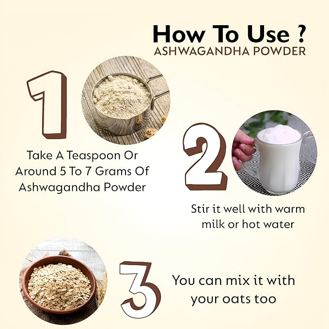 Ashwagandha Root Powder | Withania somnifera | Enhance Energy & Support Vitality (8.8 OZ | 250 gm)