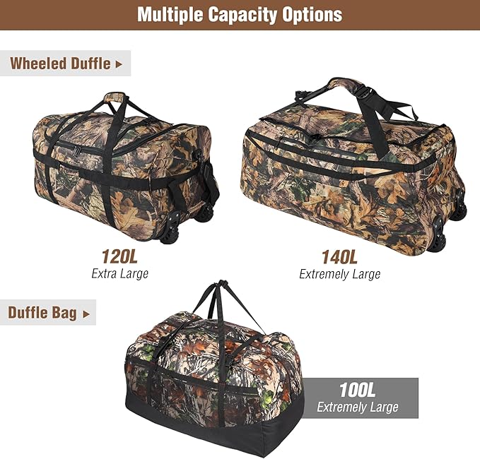 REDCAMP Foldable Travel Bag, Large Sports Bag, 75L/96L/100L, Lightweight Waterproof Tote Bag