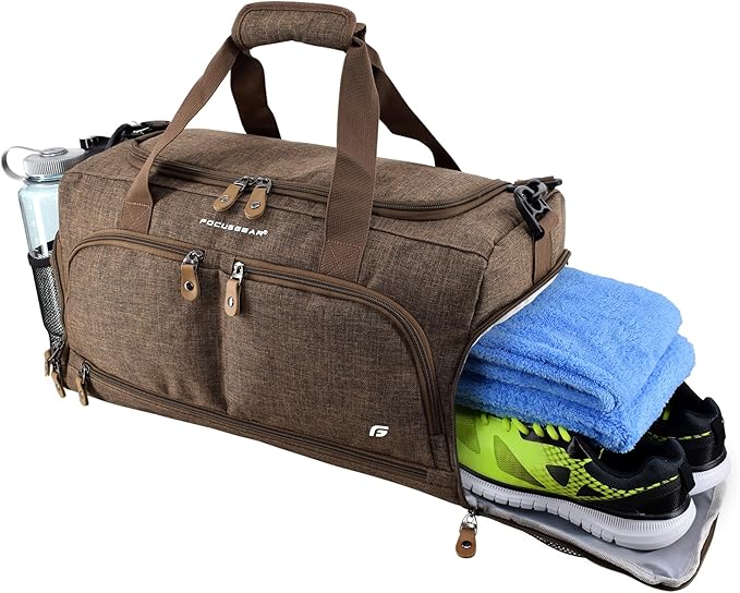 Ultimate Gym Bag 2.0: The Durable Crowdsource Designed Duffel Bag with 10 Optimal Compartments Including Water Resistant Pouch