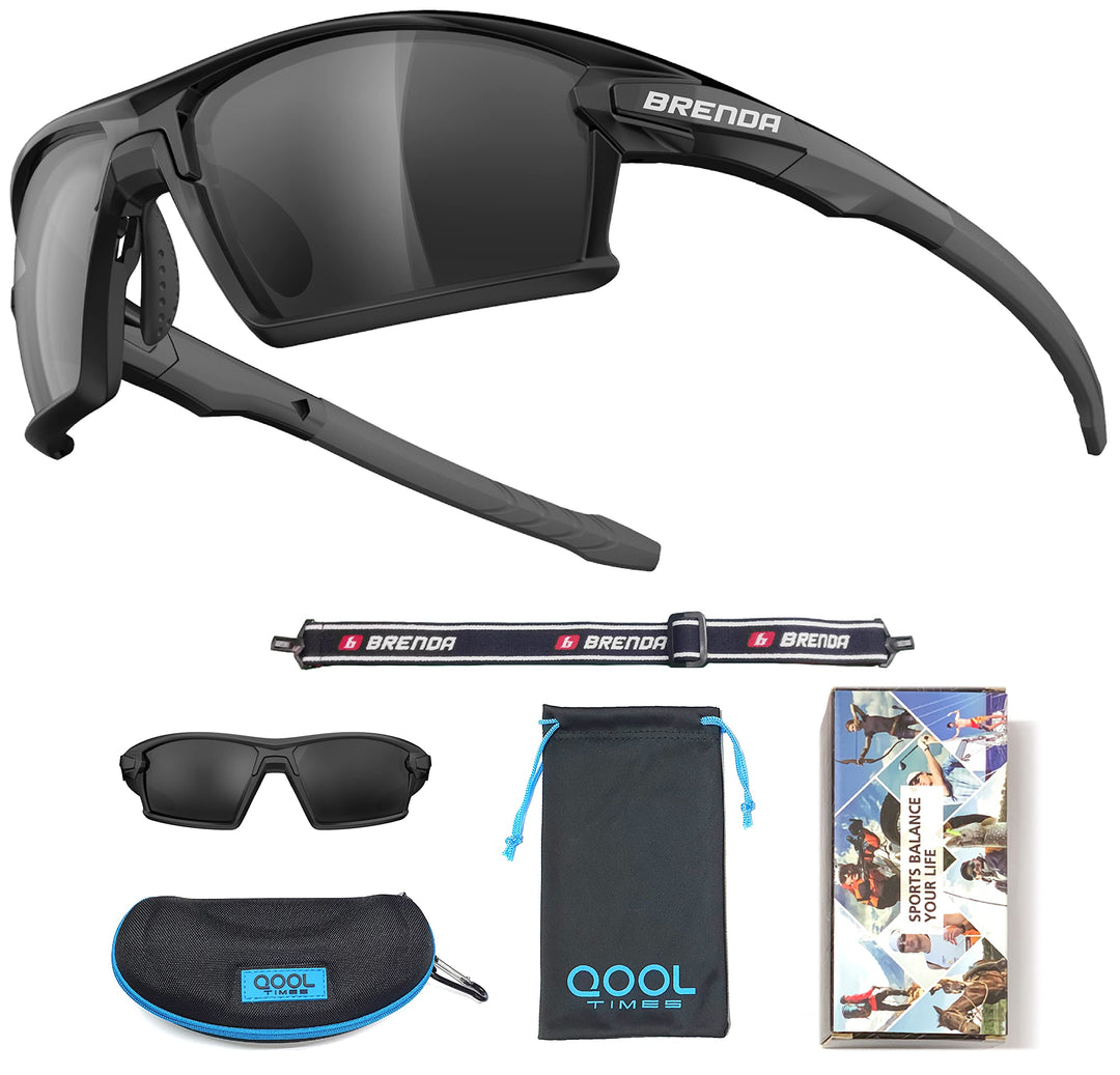 QOOL TIMES Living out your Q5X Polarized sports Sunglasses for Men Women, Fishing Volleyball Driving Cycling Sailing Boating