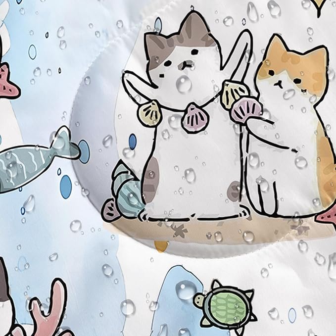 AILONEN Kids Floral Cat Camping Sleeping Bags,Lightweight & Waterproof,3 Season Warm & Cool Weather,Kawaii Kitten Sleeping Bags for Girls Adults,Travelling,Outdoors