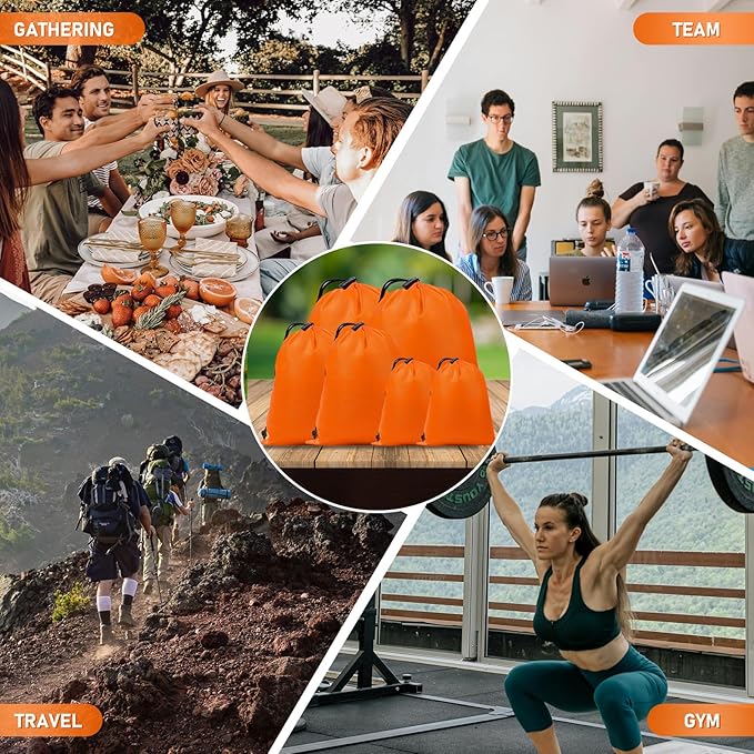 iMucci Upgrade Waterproof Drawstring Bag Sack Nylon Bag Ditty Bag for Gym Traveling, Hiking, Yoga, Shopping