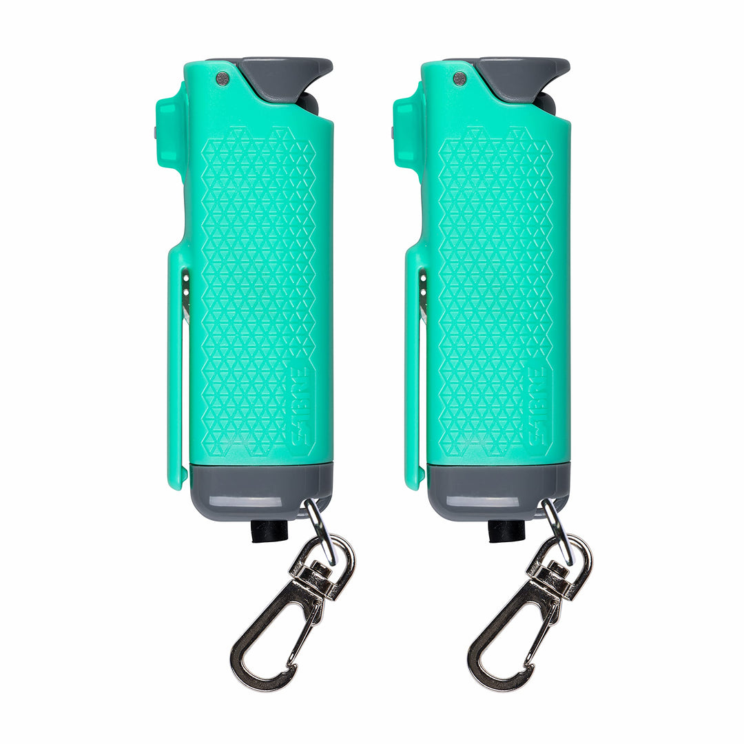 SABRE Safe Escape 3-In-1 Pepper Gel With Seat Belt Cutter & Window Breaker, Maximum Strength Pepper Spray, Snap Clip Keychain for Easy Carry & Fast Access, 0.54 fl oz, Easy to Use Fast Flip Top Safety