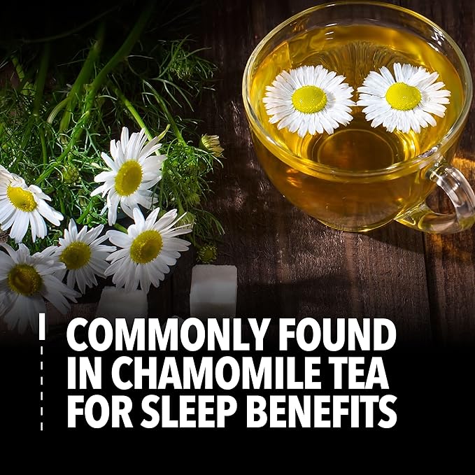 Apigenin Capsules 50mg - 60 Count, Vegan, Non-GMO, Sleep & Cognitive Support Supplement - Chamomile Flavonoid for Relaxation, Prostate Health, Melatonin-Free, Liposomal Formula for Enhanced Absorption