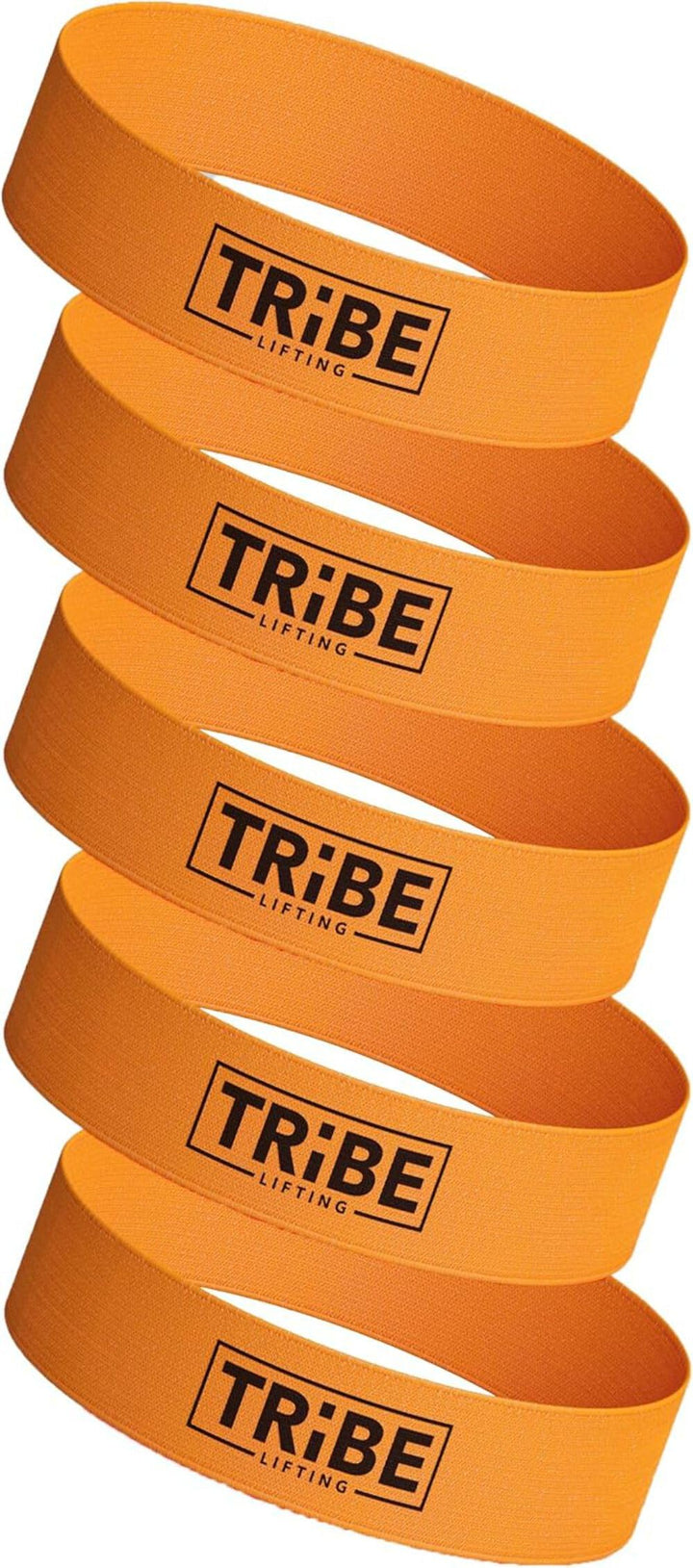 Fabric Resistance Bands Set for Workouts Orange (Light Set of 5)