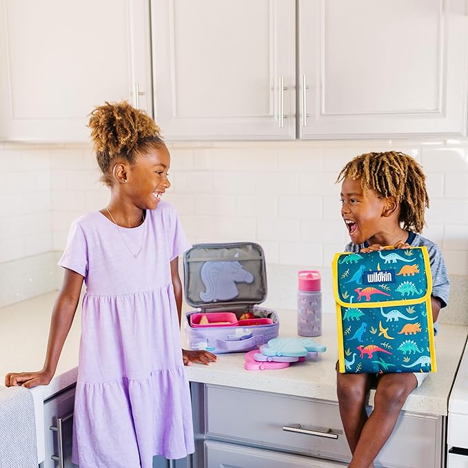 Wildkin Kids Ice Packs (4 Packs) for Boys & Girls, Perfect for Daycare & Preschool Slim & Reusable Ice Packs, Keep Lunches Fresh & Cool for School & Travel, Portable Ice Packs for Kids (Unicorn)